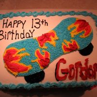Birthday Skateboard 1st thanks to AmysCakes for the inspiration! I searched for just the right look and loved her cake...hope I did her justice! 2layer, 9x13...