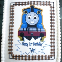 Thomas Train Edible Image I "stole" this idea from someone on here but I can't remember who to give credit to - sorry about that. Edible image with...