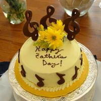 Father's Day Buttercream with chocolate accents for a retired music professor on Father's Day