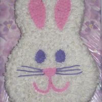 Furry Easter Bunny Cake I made this for an Easter BBQ tomorrow. Lemon Cake with Lemon Curd filling. Whipped Cream BC Frosting. I used the grass tip to make the...