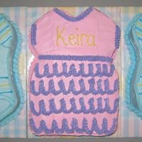 Triplet Baby Shower Cakes I MADE THESE FOR MY SIL'S BABY SHOWER. SHE IS HAVING TRIPLETS! 2 BOYS AND A GIRL....I USED WHIPPED CREAM BUTTTERCREAM ON ALL 3 OF THEM...