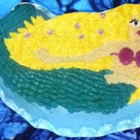 Mermaid Mermaid cake baked in Wilton's Old Mermaid pan.