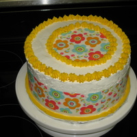 Cake For My Niece strawberry wasc with mock cheesecake filling and WBH icing. the other picture is where the cat had gotten into the cake. grrr..