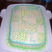 Baby Shower Quilt This is just a quick cake I whipped up for a friends baby shower! It was last minute!! thanks for all those who have done these for the...