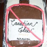 1 Year Sobriety Cake This was made to celebrate one year of sobreity. We made it in the guys favorite bottle of booze. They loved it!