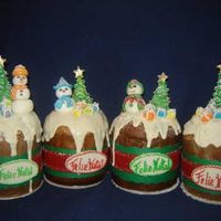 More Panetones These panetones were covered with white chocolate, decorated with snow men, christmas trees and litle gifts, made with sugar paste, and...