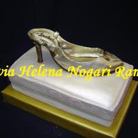 Shoe Box Cake Chocolate and white cake filled with ganashe.