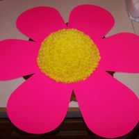 Flower Smash Cake This is the smash cake I did for my nieces 1st birthday. I used flourescent posterboard for the petals. It was real easy and my niece loved...