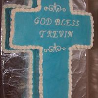 Cross Baptism Cake I made this for my brother-in-law's nephew.