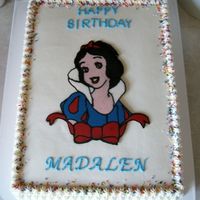 Snow White This is an 11x15 iced in Indydebi's buttercream. Snow White is a chocolate transfer. I was very proud of how it turned out.............