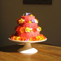 Watermelon Wedding Cake Some dear friends who don't eat sweets and don't eat baked goods asked me to make them a wedding "cake" of some sort--...