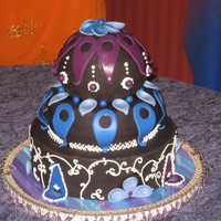 Arabian Nights Cake My daughter was being a Genie for halloween so we thought for her birthday we would continue the theme this is what I came up with.