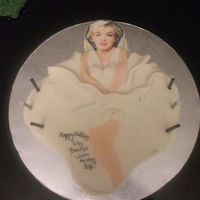 Marilyn Monroe And Her Famous Pose I did this cake for my neices and sister all four birthdays at once. I had sobey's put Marilyn's face on a fondant sheet however...