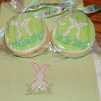 Easter Bunny Cookies I made these for my Easter table and as gifts for my family. Inspired by the Easter dish towels they are shown on. Each sister is getting a...