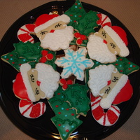 Platter Of Cookies I made numerous groupings of sugar cookies this year. In fact made waaaay more than i needed. I got a little carried away with the sanding...