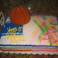 His & Her Cakes This cake was done for my son & daughter. There birthdays are very close. I decided to have a combo party w/ a combo cake. On...