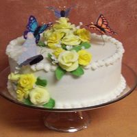 Butterfly Birthday Cake The butterflies are EDIBLE..The cake is French Vanilla w/cannoli
