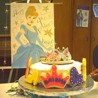 Daisha's 4Th Birthday I had to make this cake the same day I made my sisters 40th Birthday The crown had bilinking lights. Lemon cake with cream cheese frosting...