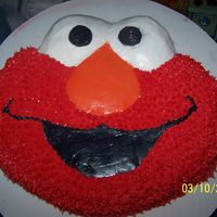 Elmo! Just an Elmo cake. Nothing exciting here.