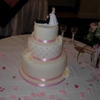 Pink Calla Wedding A good friend got married today and I did the cake as my gift to her. She had a pink color scheme but her bouquet had white callas, so she...