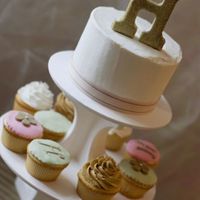 Engagement/wedding Sample This was just a quick project to help illustrate the different ways cupcakes could be decorated for an engagement party/wedding.