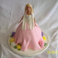 Birthday Cake First time using fondant on doll cake