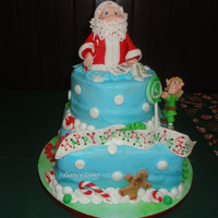Santa Claus I had so much fun with this cake. I could have kept going and adding to it. Everything is edible.