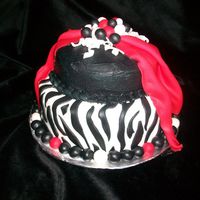Zebra Birthday This cake was for a girl who wanted zebra type cake but wanted to change it up a bit.