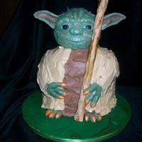 Yoda This was my first try with Yoda. I was pretty impressed with myself, actually..LOL! Face, hands, feet, and stick/staff are made from MM...