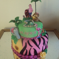 Mayra's 1St Birthday Jungle themed cake