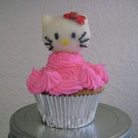 Hello Kity I made 3 Dozen of these little Hello Kitty cupcakes for a friends 4 years old daughters birthday. The Hello Kitty heads were made out of...