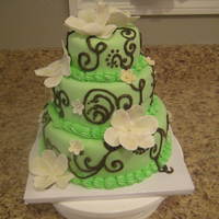 Baby Shower Cake I made this cake for an "elegant" baby shower, the sex of the baby was unknown so they wanted some neutral colors. This was the...