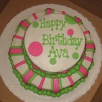 Stripes And Polka Dots A little harder to pull off than I was expecting...the fondant was too thick.