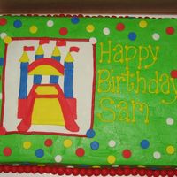 Bounce House To match an invitation. All buttercream with fondant accents