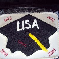 Grad Cake All BC sheet cake with the Grad Cap pan on top. Simple and fun