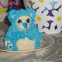 Mini Bear This was the cake that my one year old was able to smash. He picked the whole thing up and ate the head off.