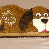 Puppy Dog Cake - Just A Young Pup Made with the Wilton Puppy Dog cake pan.