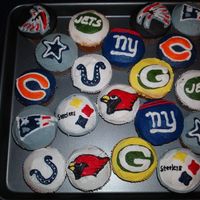 Nfl Football Teams Cupcakes my guys like football.......