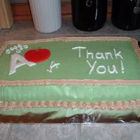 2006 Teacher Appreciation This is my 2006 Teacher Appreciation Day cake. It is a chocolate cake with whipped cream buttercream frosting (from this site). The "A...