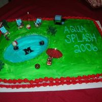 Pool Cake With Water In It When my cousin first requested a pool cake with water in it for her Miami University reunion, I thought she was nuts. I did however to make...