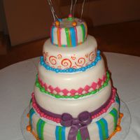 Multicolor Cake All fondant cake.