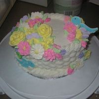 Basket Cake Class basket with colourflow birds