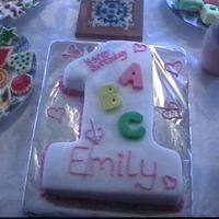 First Birthday number 1 with ABC on it