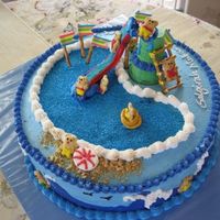 Bearly Swimming I saw this cake in a magazine and just had to make it. This is for my nephew's 2nd bday!