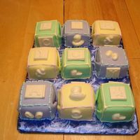 Dsc00133.jpg Baby block cake with fondant and white chocolate accents