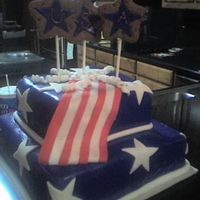 Happy 4Th Of July!!! used fondant and made chocolate chip cookies to add that extra touch on top....also used the new Wilton Gel Icing for writing "USA&...