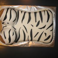 Bridal Lingerie Party Almond cake covered in fondant. Thanks to Nym's Cakes for the idea