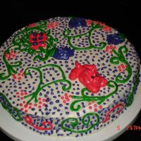 My First Fancy Birthday Cake This is a birthday cake for my mother-in-law. Chocolate cake with butter-vanilla cream icing.I have been really interested in cake...