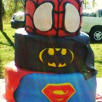 Super Hero Spiderman, Batman and Superman