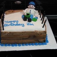 John's Birthday I made this cake for my son-in-laws birthday. It is done mostly in fondant.